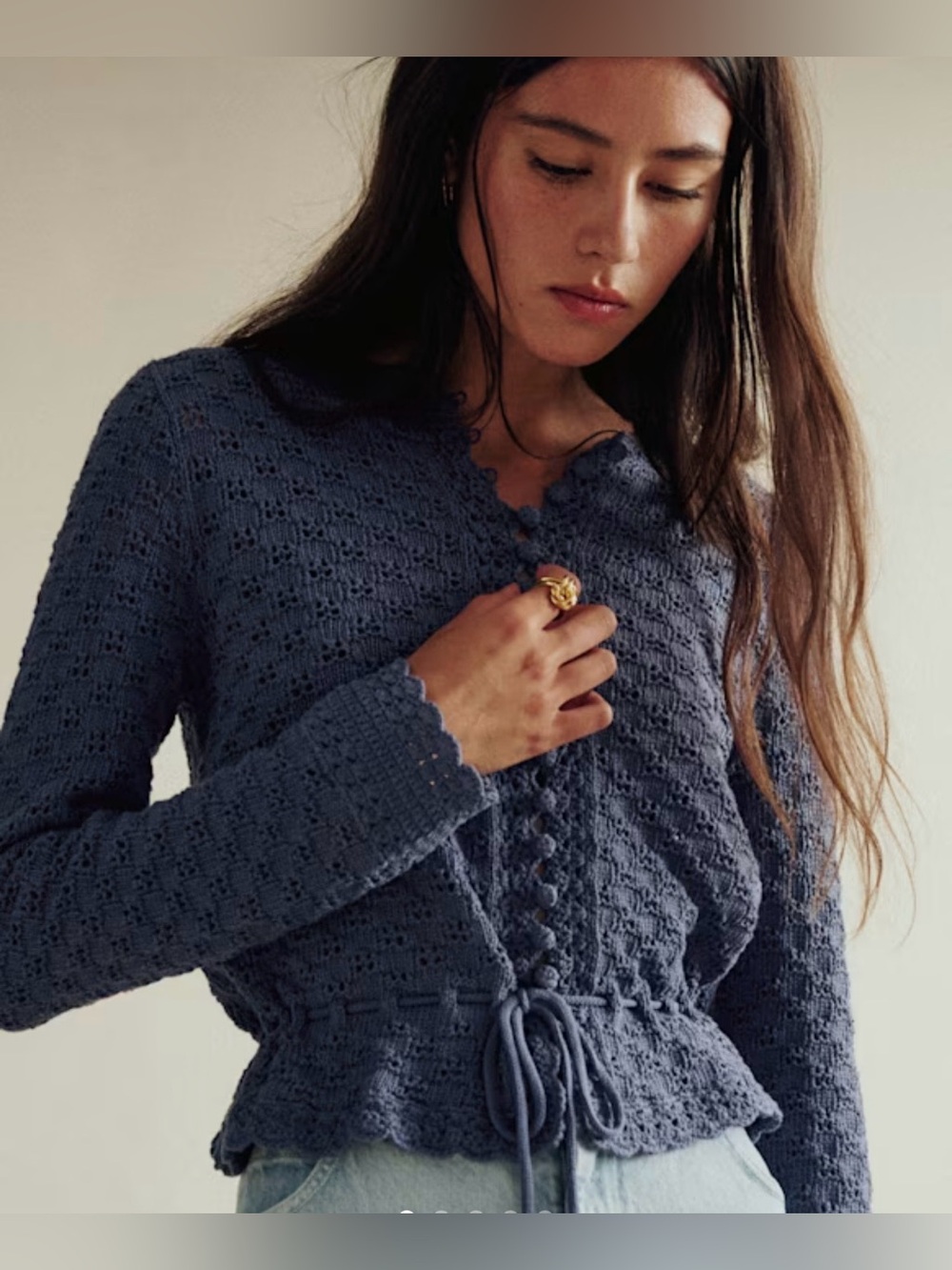 Sezane Martie Cardigan - Mineral Blue - Sz XS